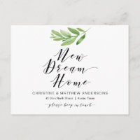 New Dream Home, Greenery, Moving Announcement