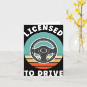 New Driver Driver's Permit Celebration Teen Driver カード (黄色い花)