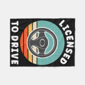 New Driver Driver's Permit Celebration Teen Driver フリースブランケット (正面(横))