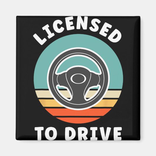 New Driver Driver's Permit Celebration Teen Driver マグネット (正面)