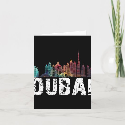 New Dubai Love Skyline Uni For Holidays In Dubai  カード (正面)
