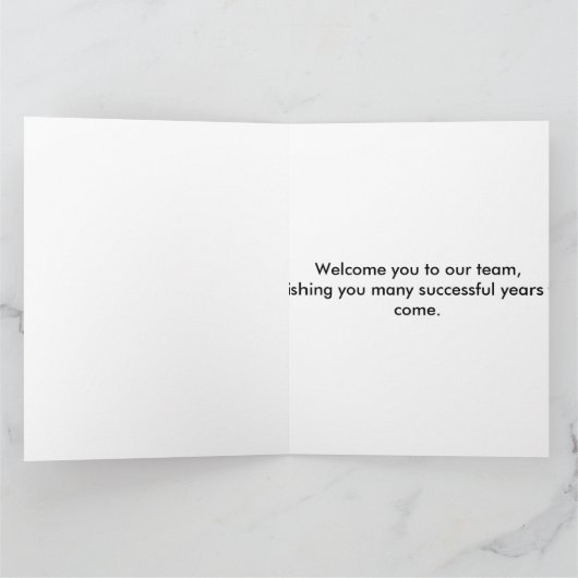 New Employee Welcome Watercolor Card カード (内部)