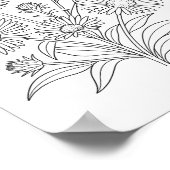 New England Aster Coloring Poster ポスター (角)