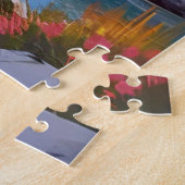 New England Autumn Fall Foliage Landscape Painting ジグソーパズル (側面)