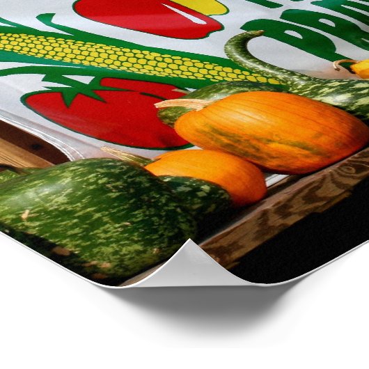 New England Country Farm Stand Fall ポスター (角)