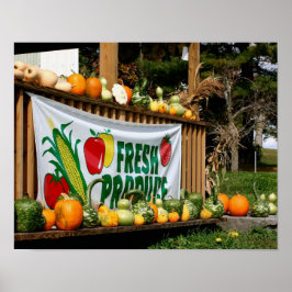 New England Country Farm Stand Fall ポスター