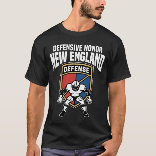 NEW ENGLAND DEFENSIVE HONOR - NEW ENGLAND FOOTBALL Tシャツ (正面)