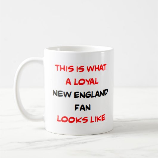 new england fan, loyal コーヒーマグカップ (左)
