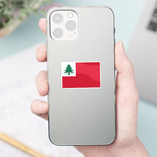 New England Pine Tree Flag シール (スマートフォン)