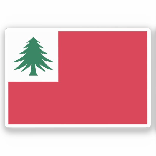 New England Pine Tree Flag シール (正面)