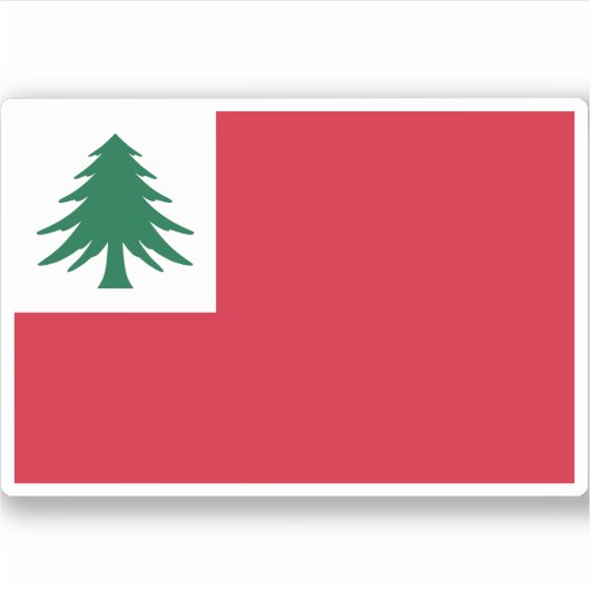 New England Pine Tree Flag シール (正面)