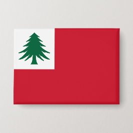 New England Pine Tree Flag 缶バッジ