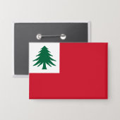 New England Pine Tree Flag 缶バッジ (正面/裏面)