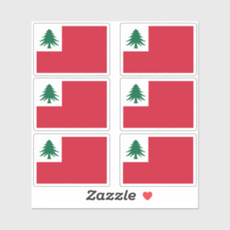 New England Pine Tree Flag Sticker Pack シール