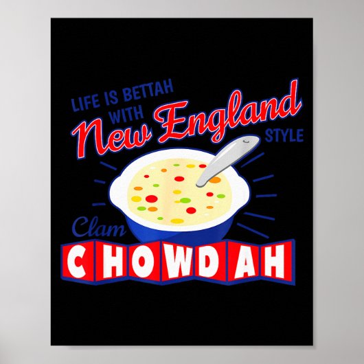 New England Style Clam Chowder ポスター (正面)