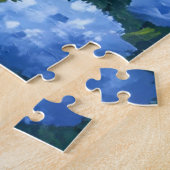 New England Summer | Hydrangea Beach Painting ジグソーパズル (側面)