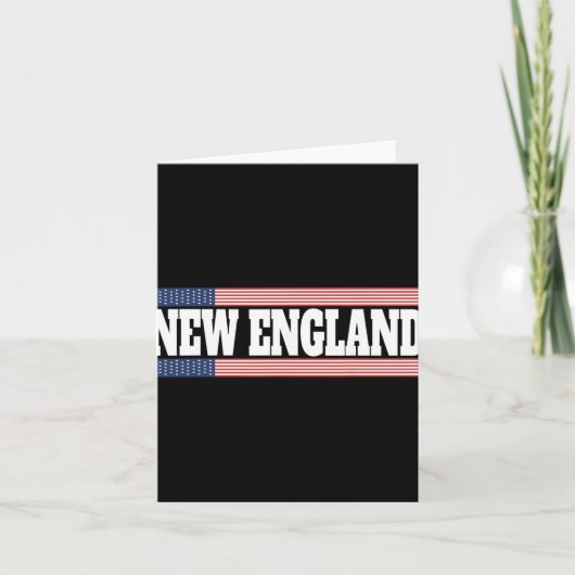 New England Usa Flag Patriotic State Varsity New E カード (正面)
