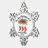 New Family of 3 First Christmas Keepsake 2025  スノーフレークピューターオーナメント (右)