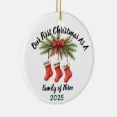 New Family of 3 First Christmas Keepsake 2025 セラミックオーナメント (右)