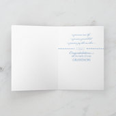 New First Time祖父母、孫、Blue Congr カード (内部)