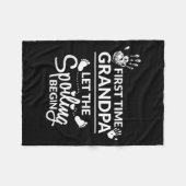 New First Time Grandpa Let The Siling Begin Gift  フリースブランケット (正面(横))