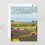 New Forest National Park Travel ポストカード (正面/裏面)