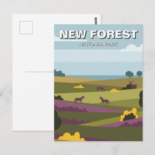 New Forest National Park Travel ポストカード (正面/裏面)