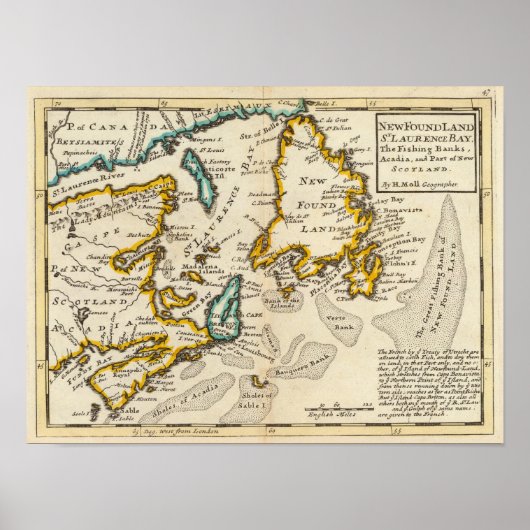 New Found Land, St Laurence Bay, Acadia ポスター (正面)