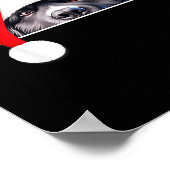 New Foundland Dog Lover Funny Santa Hat Christmas  ポスター (角)