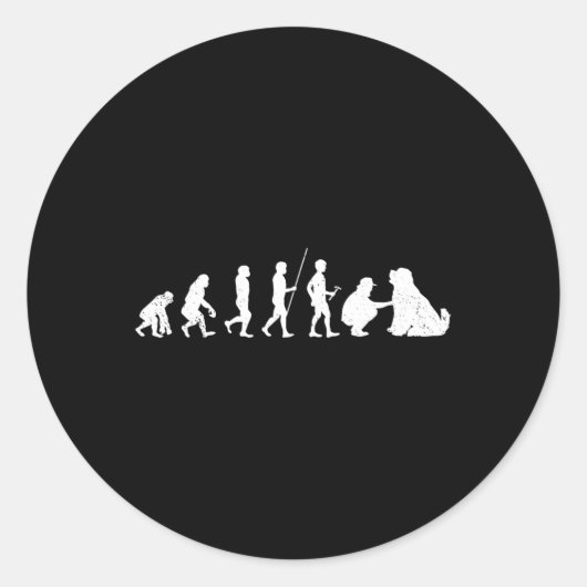 New Foundland Shirt Men Women New Foundland Dog Mo ラウンドシール (正面)