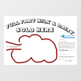 NEW Full Fart Dairy by RoseWrites Window Stick ウィンドウサイン