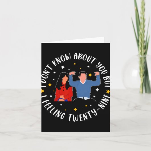 New Girl 29 Birthday 29th I'm Feelin' Twenty Nine  カード (正面)
