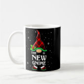 New Gnome Red Plaid Matching Family Christmas Paja コーヒーマグカップ (左)