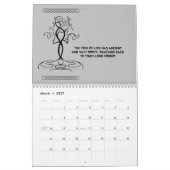 New Gothic Pagan Calendar カレンダー (3月 2027)