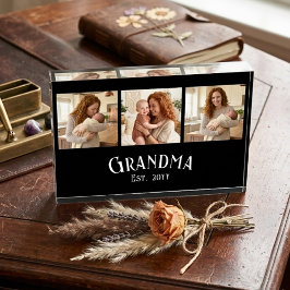 New Grandma Est. Year Custom Name 3 Photo フォトブロック