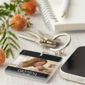 New Grandma Established Custom Name Year Photo キーホルダー (正面右)