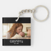 New Grandma Established Custom Name Year Photo キーホルダー (裏面)