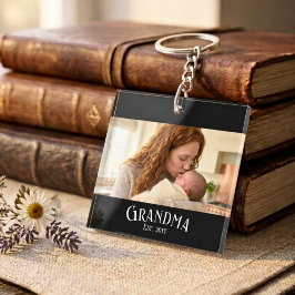 New Grandma Established Custom Name Year Photo キーホルダー