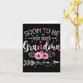New Grandma Mother's Day Soon To Be Grandma Est 20 カード (黄色い花)