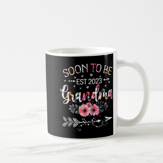 New Grandma Mother's Day Soon To Be Grandma Est 20 コーヒーマグカップ (右)