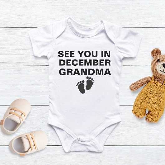 New Grandma,  Pregnancy Announcement to Grandma ベビーボディスーツ