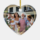 New Grandpa Holly & Pine金ゴールドフレーム写真 セラミックオーナメント (正面)