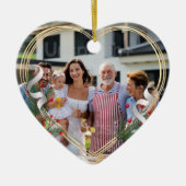 New Grandpa Holly & Pine金ゴールドフレーム写真 セラミックオーナメント (正面)