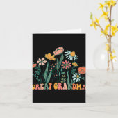 New Great Grandma Wildflower First Birthday &amp;  カード (黄色い花)