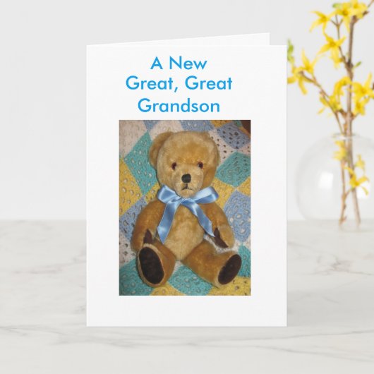 New Great, Great Grandson card カード (黄色い花)