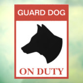 NEW!Guard Dog On Duty —警告標識 ウィンドウサイン (シート3)