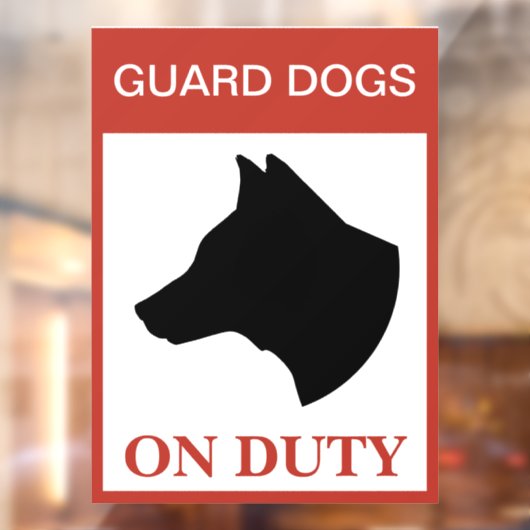 NEW!Guard Dogs On Duty —警告標識 ウィンドウサイン (シート2)