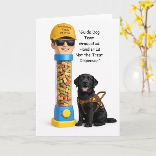 New Guide Dog Team Graduation Card – Working Dog,  カード (黄色い花)