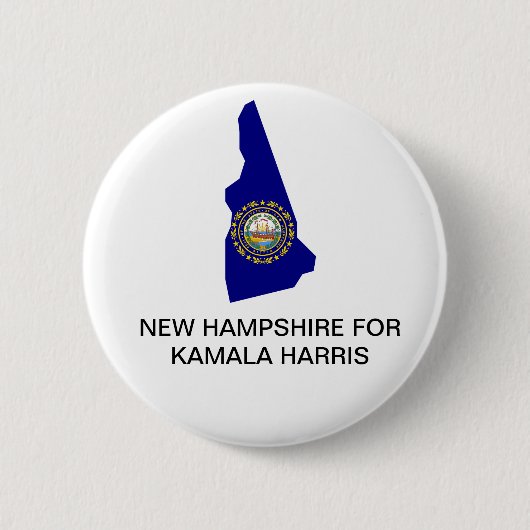 New Hampsh for Kamala Harris社長2024ボタン 缶バッジ (正面)
