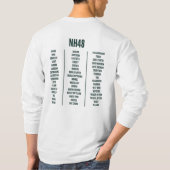 New Hampshire 4000フッタリスト長袖Tシャツ Tシャツ (裏面)